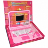 Joy Toy Компьютер обучающий, русско-англ, интерактивная ручка, розовый, коробка