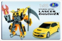 Happy Well Робот-трансформер Mitsubishi-Lancer-Evolution-IX 1:32 свет