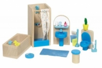 GOKI Набор кукольных аксессуаров для ванной комнаты (синий)
