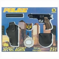 Gonher Игровой набор Секретный агент полиции пистолет+ аксессуары (6 предметов)