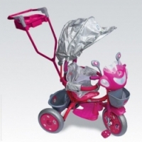 Детский велосипед Moby Лунатик с тентом, ручка-коляска, цвета в ассорт.